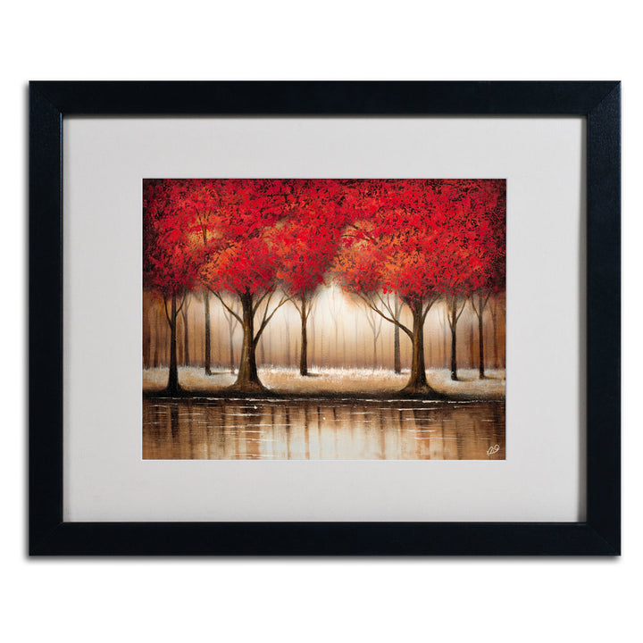 Rio Parade of Red Trees Black Wooden Framed Art 18 x 22 Inches Image 3