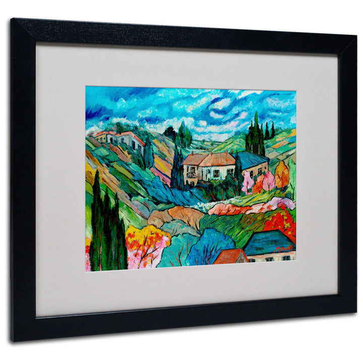 Manor Shadian Valley House Black Wooden Framed Art 18 x 22 Inches Image 1