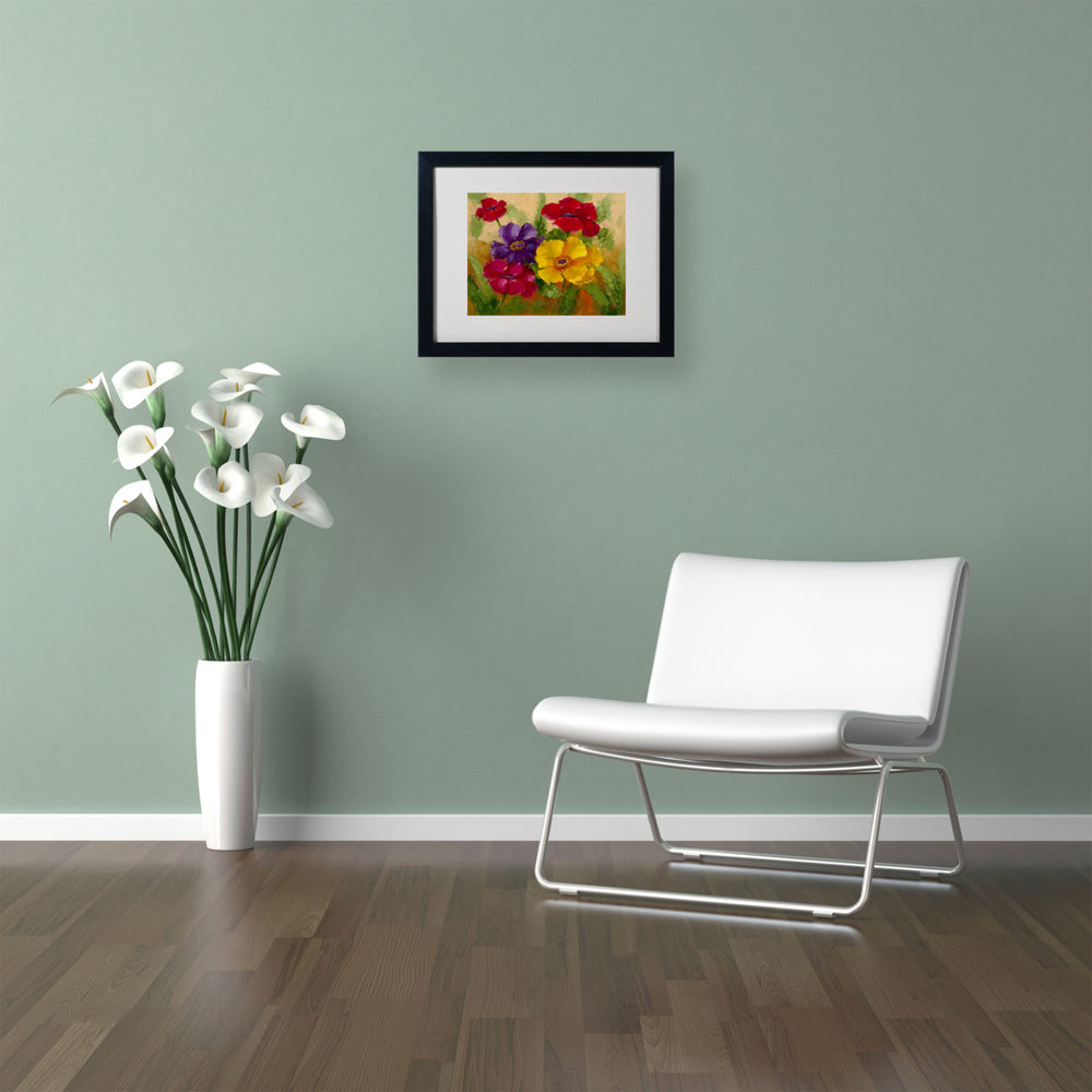 Rio Flowers Black Wooden Framed Art 18 x 22 Inches Image 2