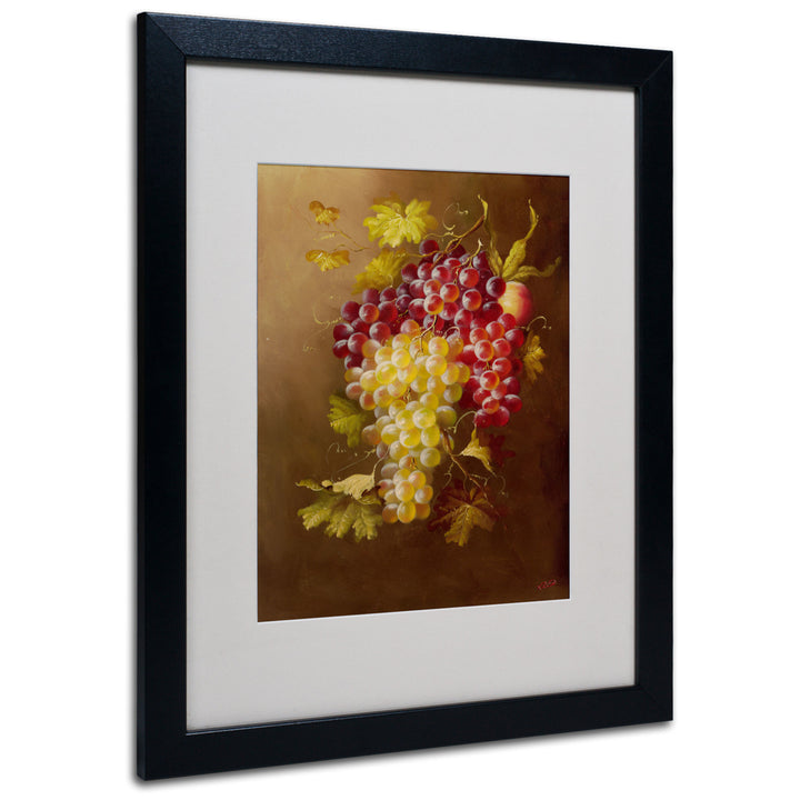 Rio Still Life with Grapes Black Wooden Framed Art 18 x 22 Inches Image 1