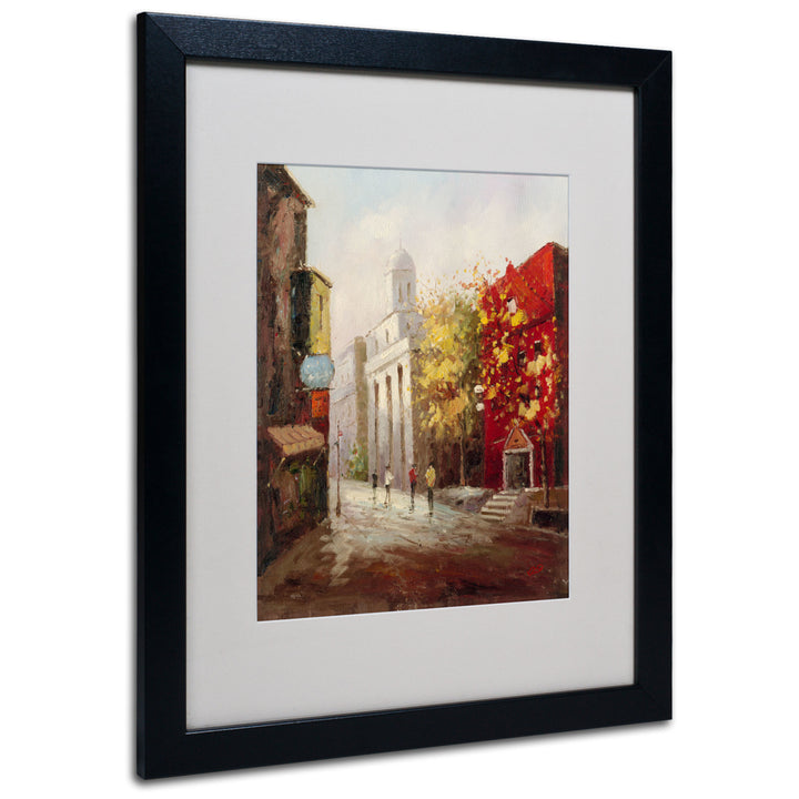 Rio Sunday Morning in Bari Italy Black Wooden Framed Art 18 x 22 Inches Image 1