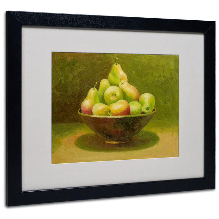 Rio Still Life with Pears Black Wooden Framed Art 18 x 22 Inches Image 1