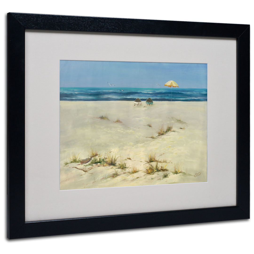 Rio Two Small Boats Black Wooden Framed Art 18 x 22 Inches Image 1
