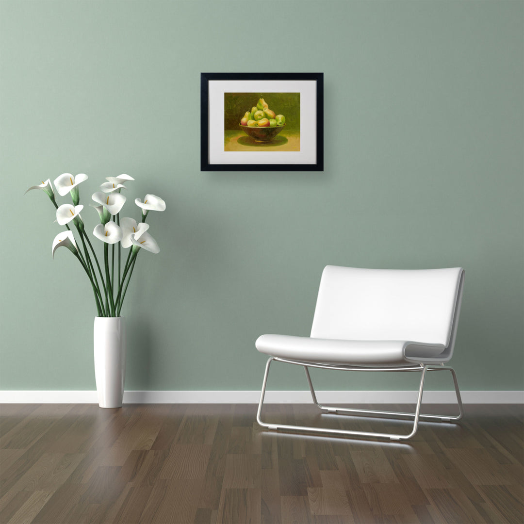 Rio Still Life with Pears Black Wooden Framed Art 18 x 22 Inches Image 2