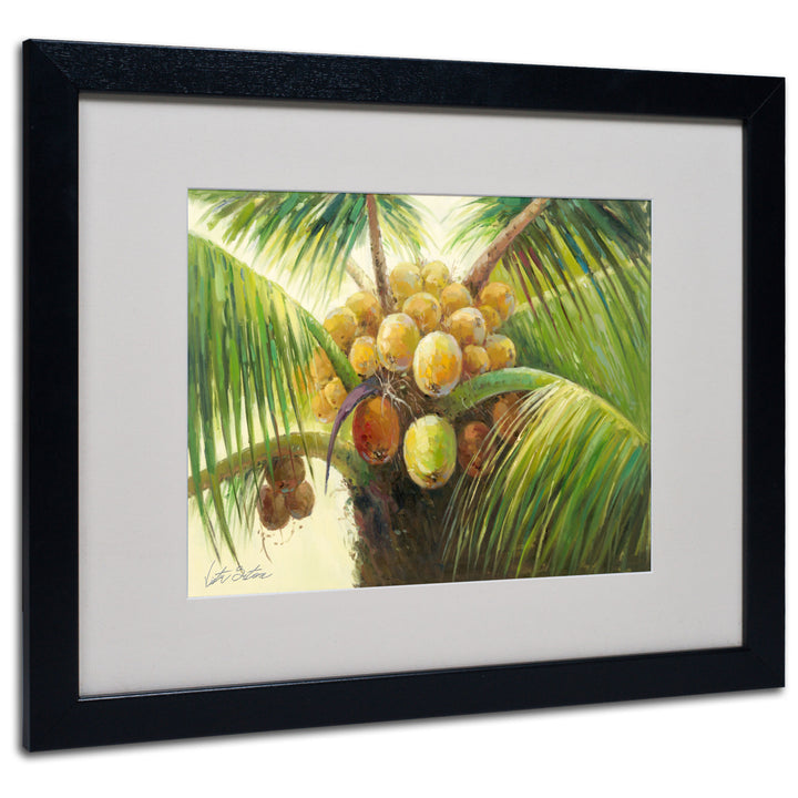 Victor Giton Coconut Palm II Black Wooden Framed Art 18 x 22 Inches Image 1
