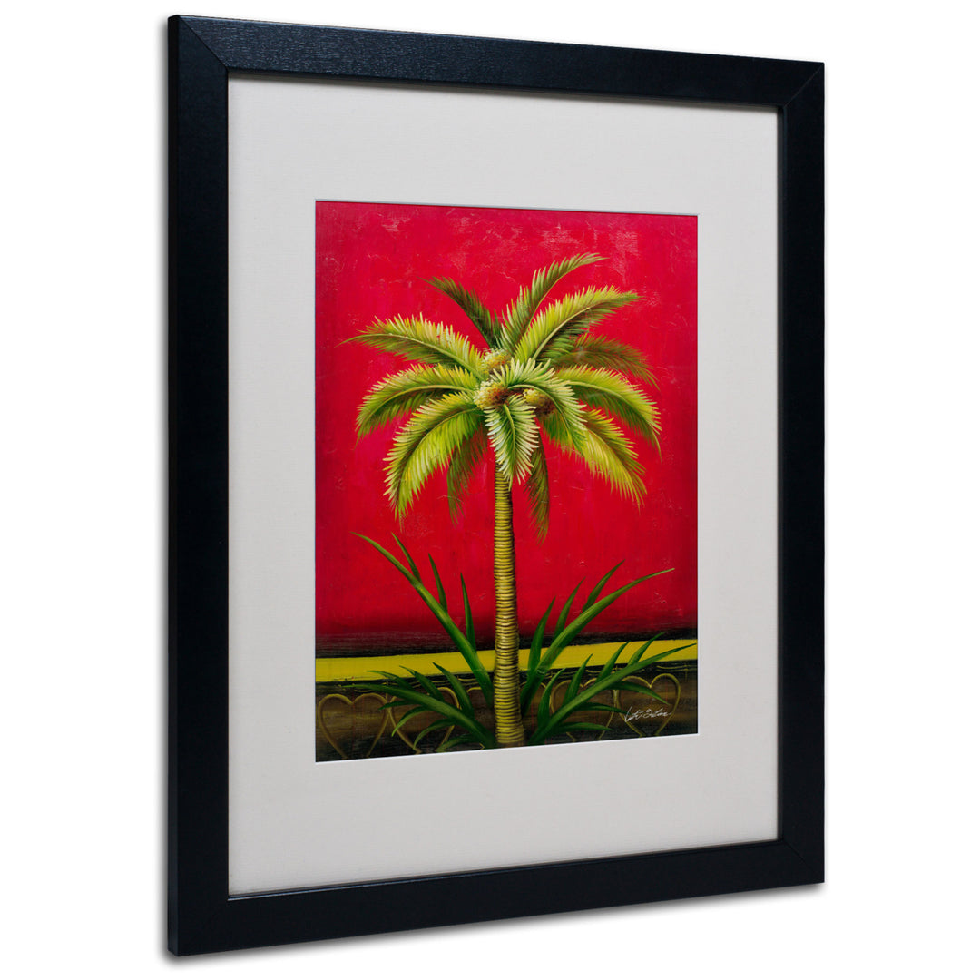 Victor Giton Tropical Palm I Black Wooden Framed Art 18 x 22 Inches Image 1