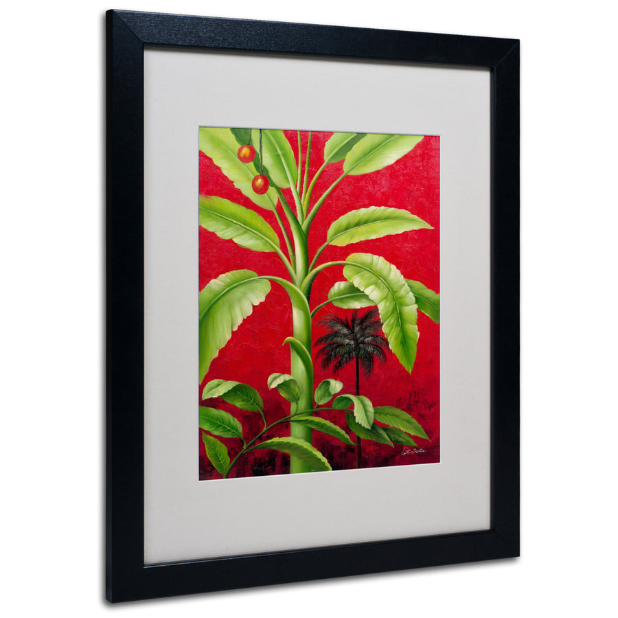 Victor Giton Tropical Palm II Black Wooden Framed Art 18 x 22 Inches Image 1