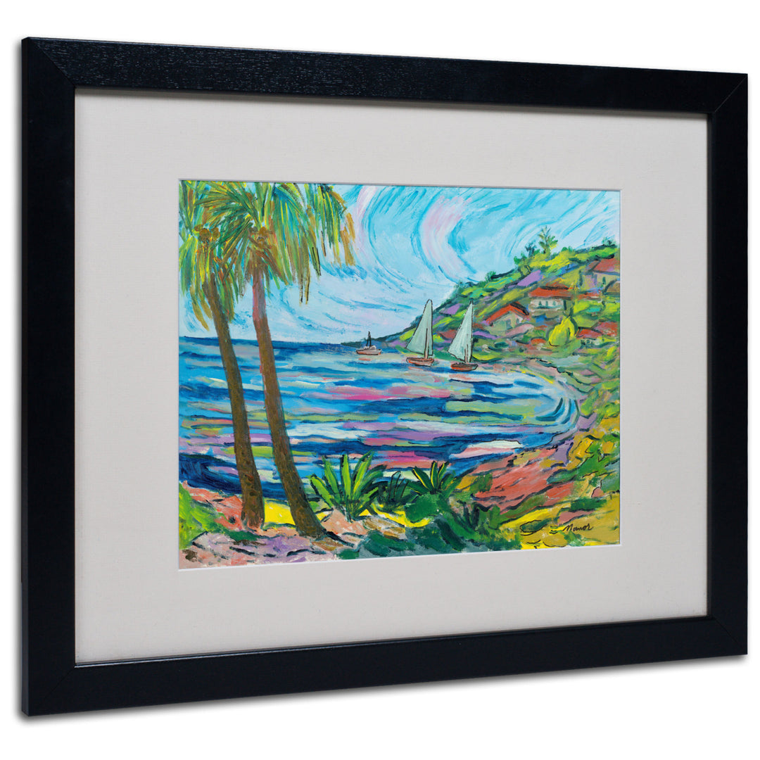 Manor Shadian Island Bay Black Wooden Framed Art 18 x 22 Inches Image 1