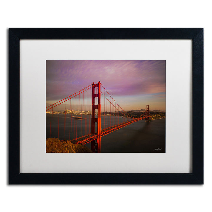 David Ayash Golden Gate Bridge Black Wooden Framed Art 18 x 22 Inches Image 1