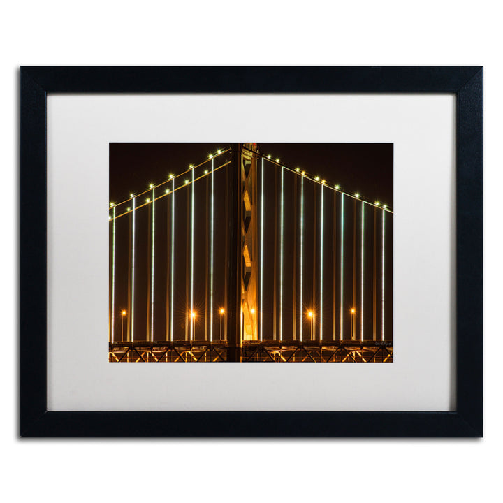 David Ayash Bay Bridge - San Francisco Black Wooden Framed Art 18 x 22 Inches Image 1