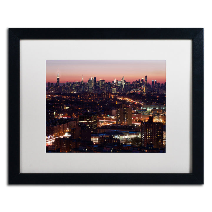 David Ayash Midtown From Queens Black Wooden Framed Art 18 x 22 Inches Image 1