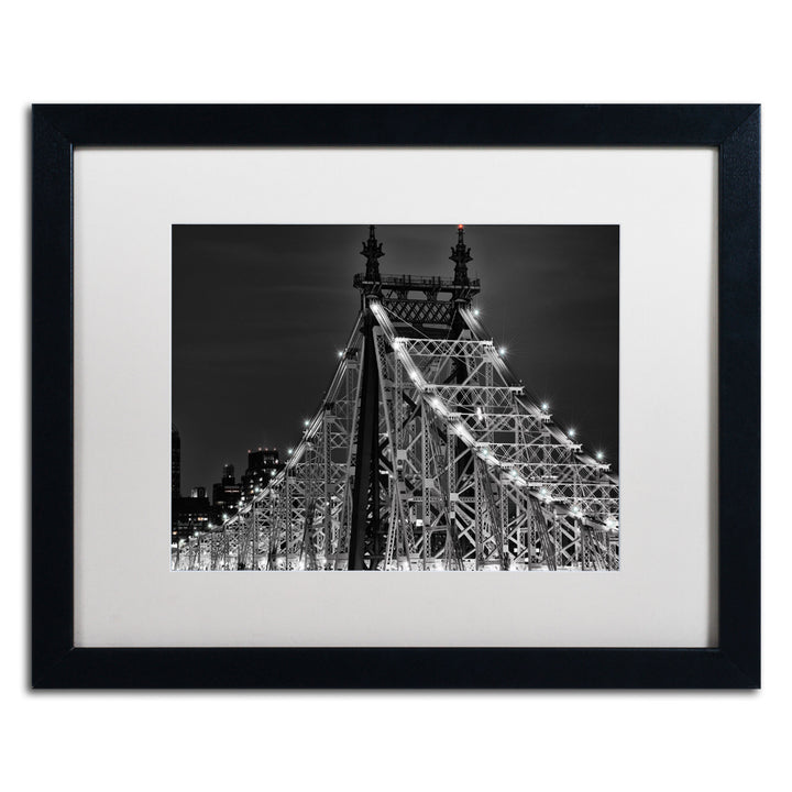 David Ayash Queensboro Bridge Black Wooden Framed Art 18 x 22 Inches Image 1