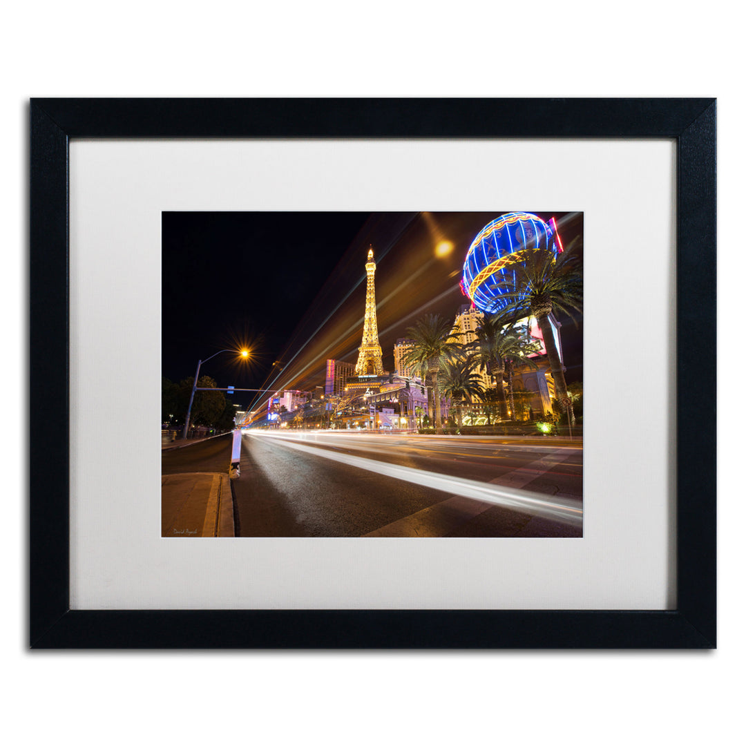 David Ayash Las Vegas Blvd. Black Wooden Framed Art 18 x 22 Inches Image 1
