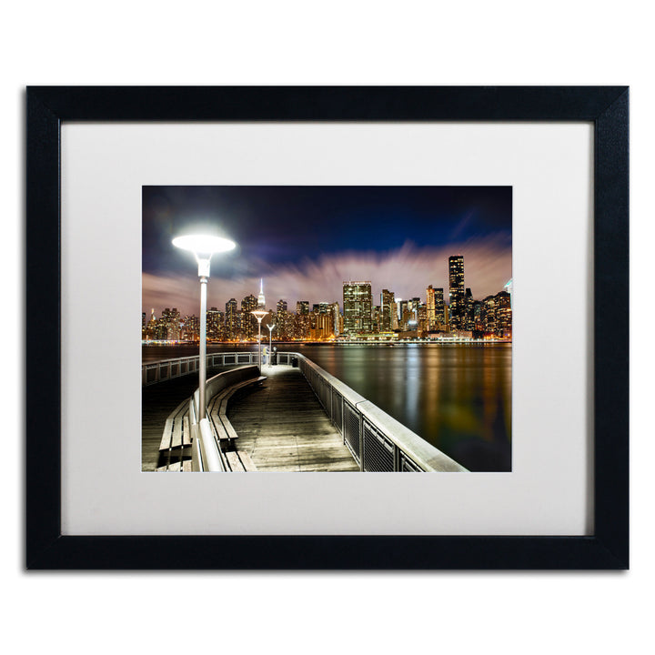 David Ayash Gantry Plaza - NYC Black Wooden Framed Art 18 x 22 Inches Image 1