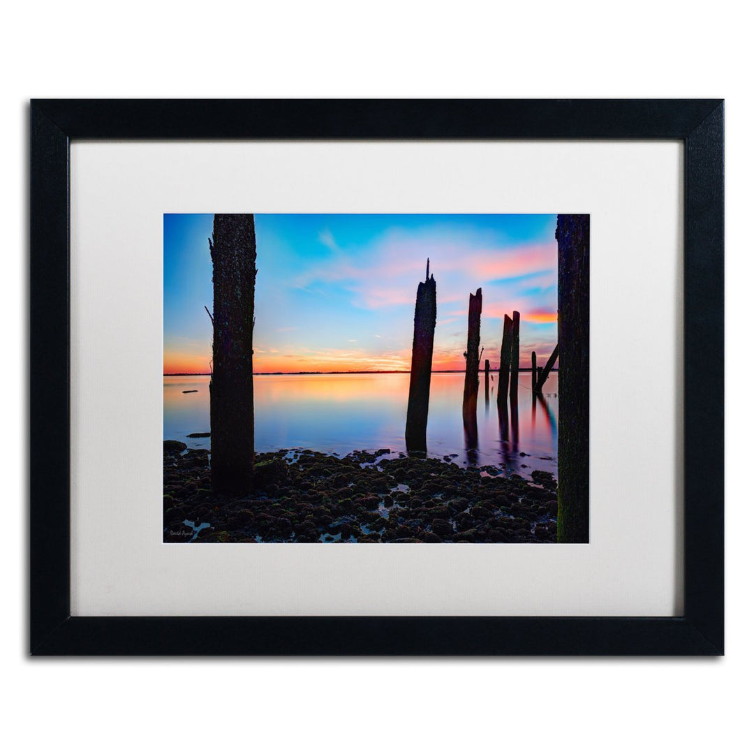 David Ayash Jamaica Bay Sunset - NYC I Black Wooden Framed Art 18 x 22 Inches Image 1