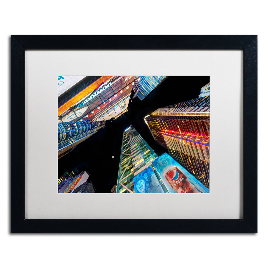 David Ayash Times Square NYC Black Wooden Framed Art 18 x 22 Inches Image 1