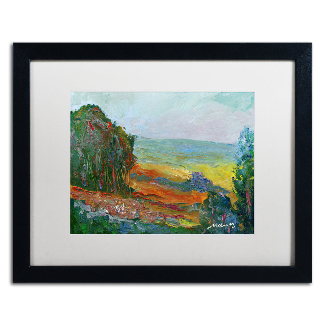 Manor Shadian Fall Fields Black Wooden Framed Art 18 x 22 Inches Image 1