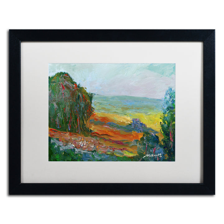 Manor Shadian Fall Fields Black Wooden Framed Art 18 x 22 Inches Image 1