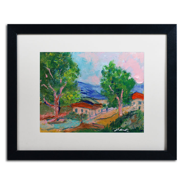 Manor Shadian Tree Valley Black Wooden Framed Art 18 x 22 Inches Image 1