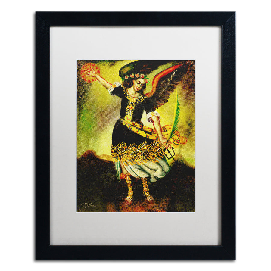 Masters Fine Art An Angel Black Wooden Framed Art 18 x 22 Inches Image 1
