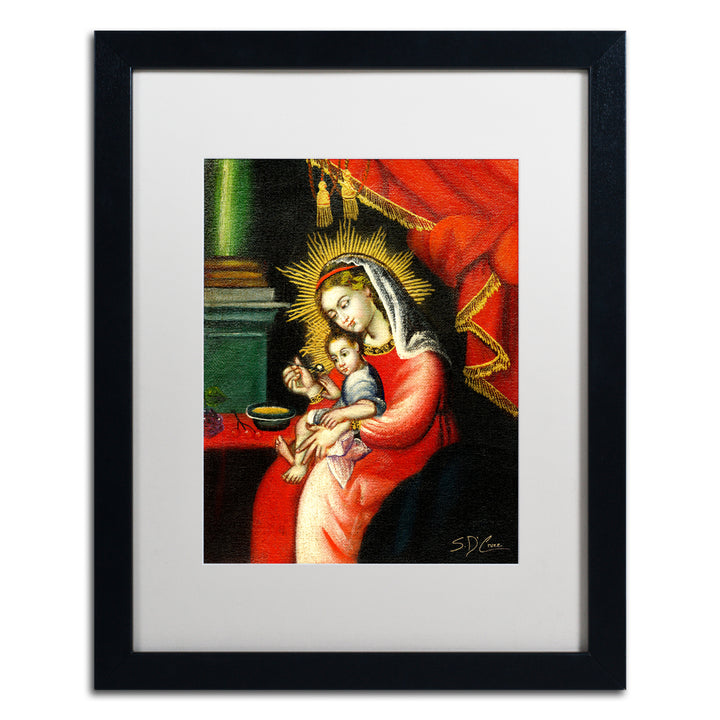 Masters Fine Art The Virgin and Son I Black Wooden Framed Art 18 x 22 Inches Image 1