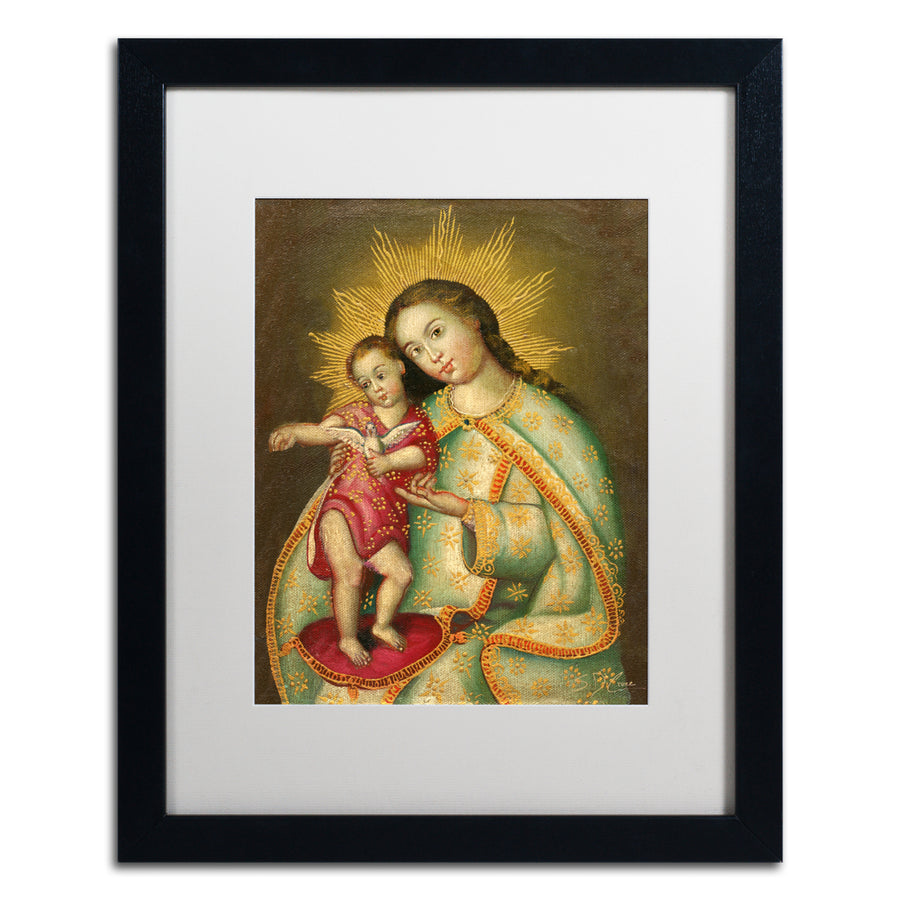 Masters Fine Art The Virgin and Son II Black Wooden Framed Art 18 x 22 Inches Image 1