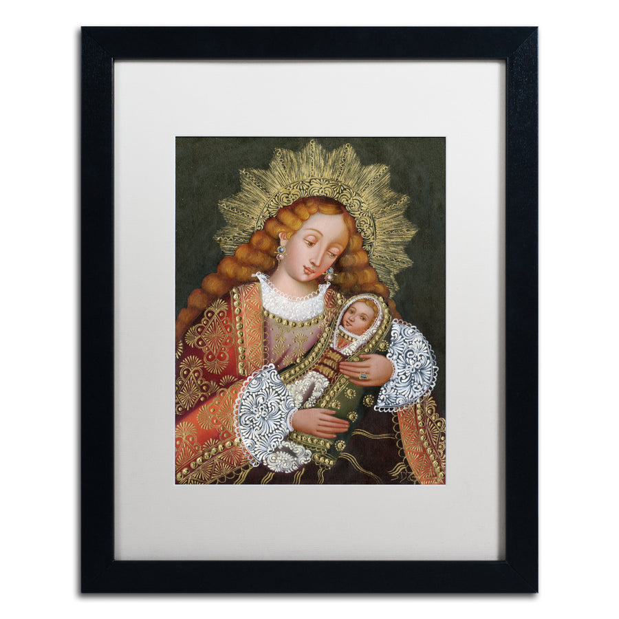 Masters Fine Art The Virgin and Son IV Black Wooden Framed Art 18 x 22 Inches Image 1
