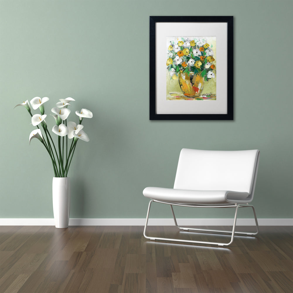 Hai Odelia Spring Flowers in a Vase 4 Black Wooden Framed Art 18 x 22 Inches Image 2