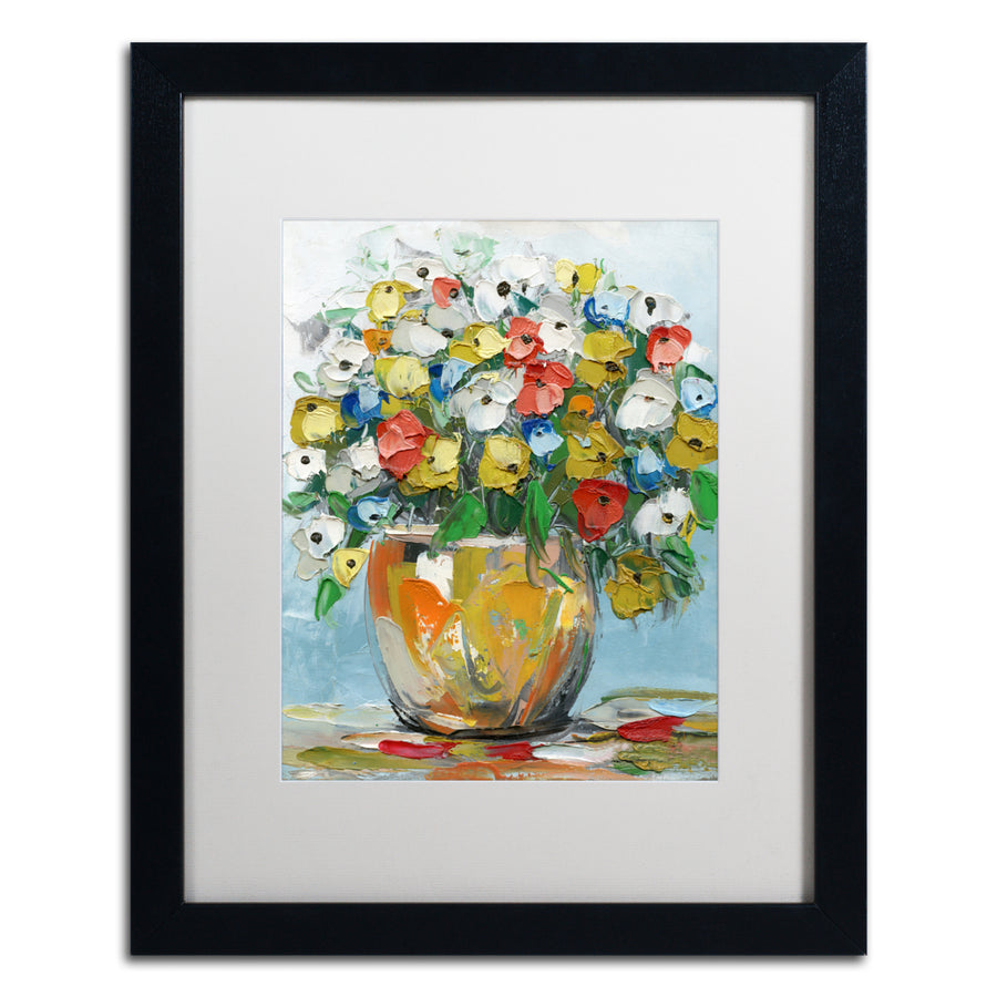 Hai Odelia Spring Flowers in a Vase 3 Black Wooden Framed Art 18 x 22 Inches Image 1