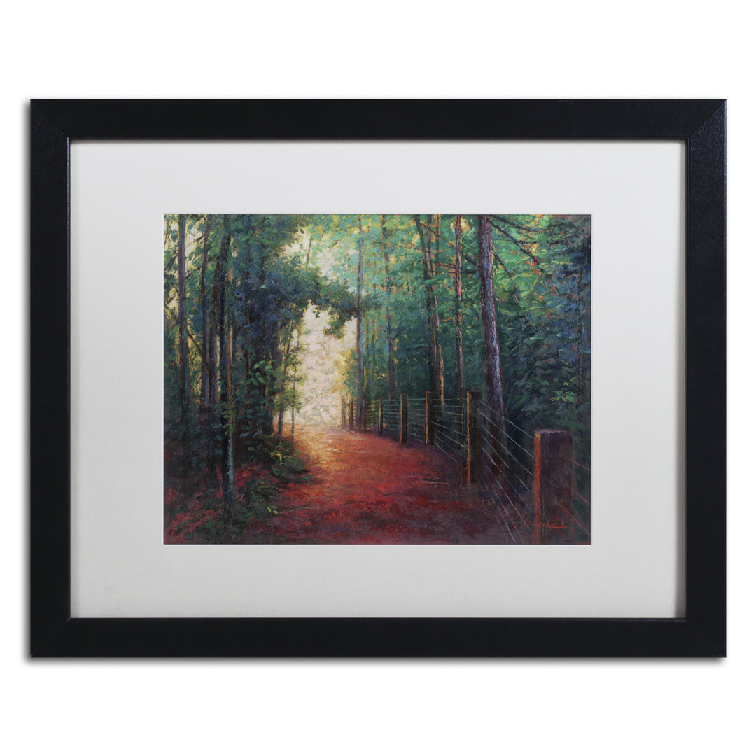Daniel Moises Misty Trail Black Wooden Framed Art 18 x 22 Inches Image 1