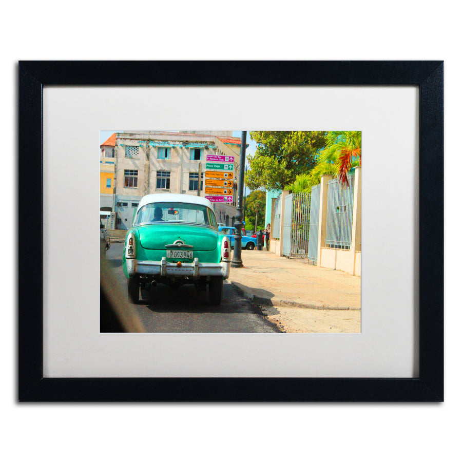 Masters Fine Art American Car in Havana Black Wooden Framed Art 18 x 22 Inches Image 1