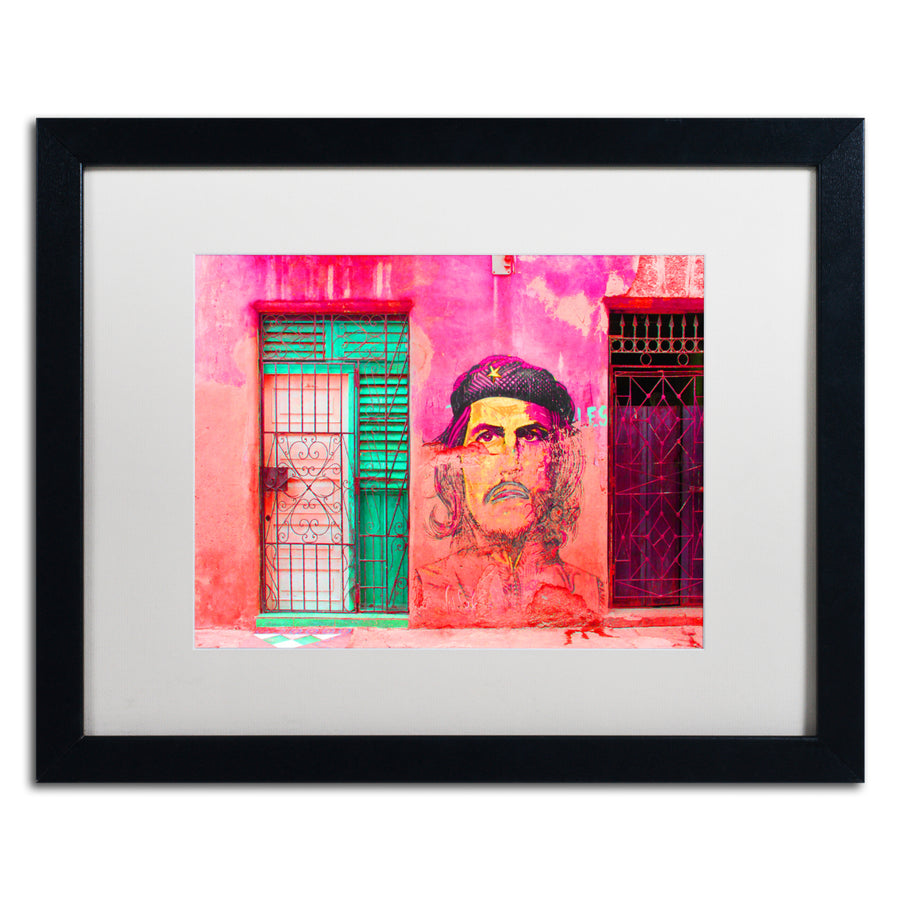 Masters Fine Art Che on the Wall Havana Black Wooden Framed Art 18 x 22 Inches Image 1