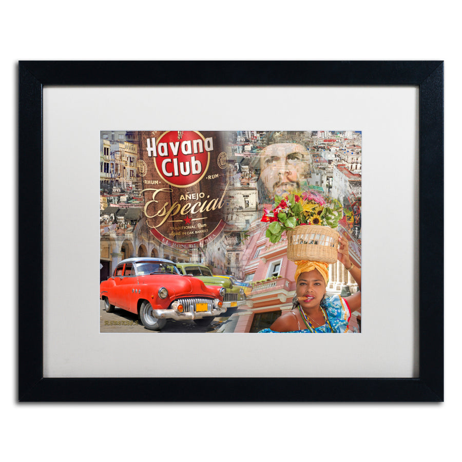 Alberto Lopez Havana Club I Black Wooden Framed Art 18 x 22 Inches Image 1