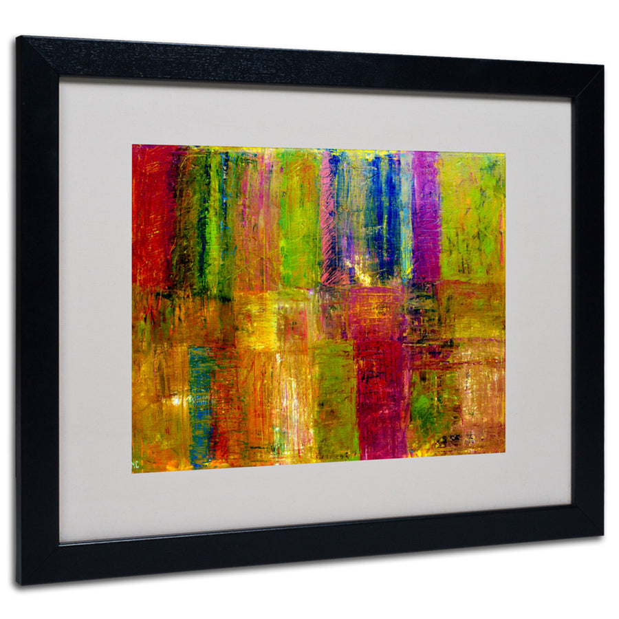 Michelle Calkins Color Abstract Black Wooden Framed Art 18 x 22 Inches Image 1