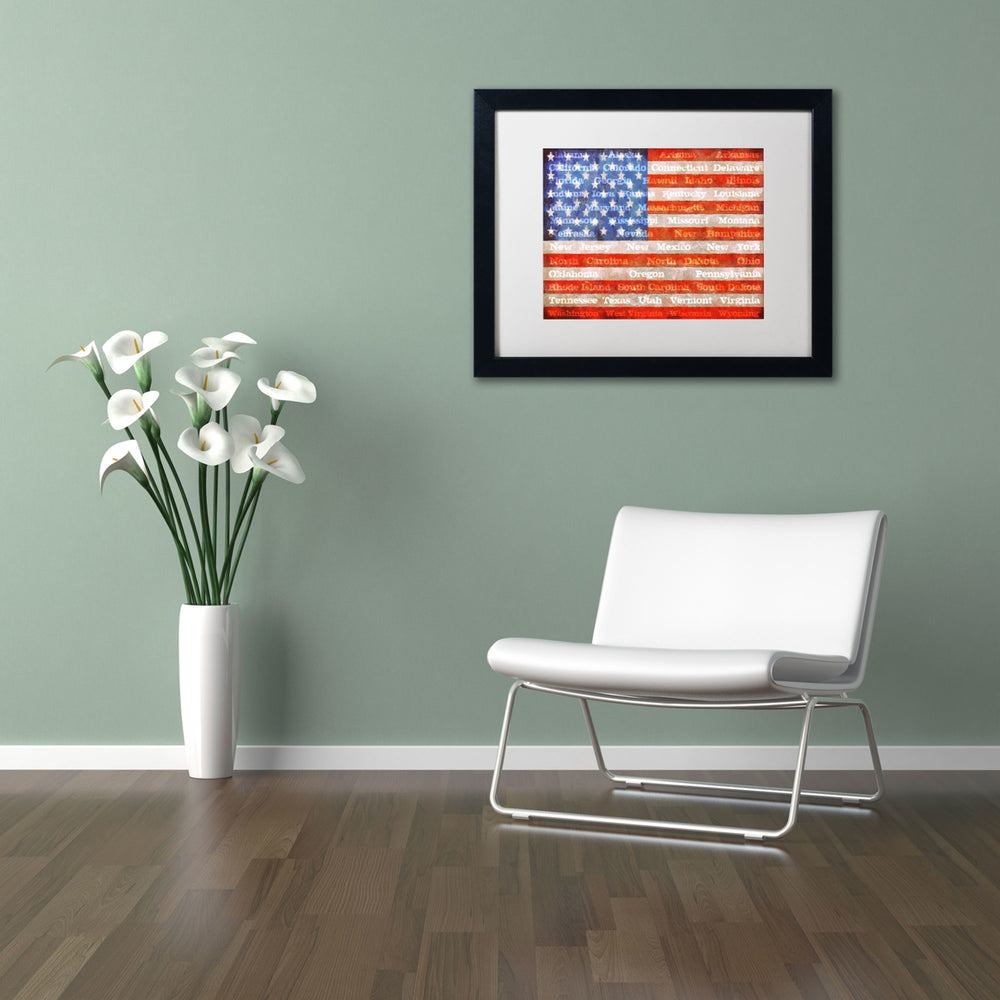 Michelle Calkins American States Black Wooden Framed Art 18 x 22 Inches Image 2