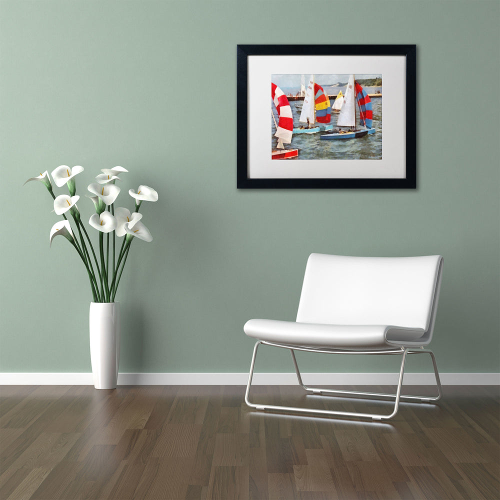 Michelle Calkins After the Regatta Black Wooden Framed Art 18 x 22 Inches Image 2