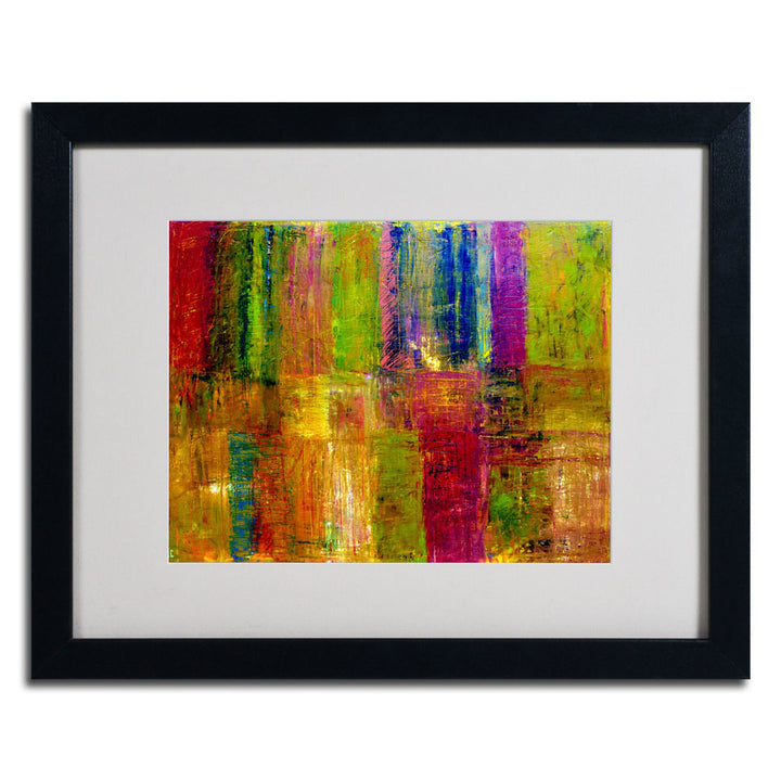 Michelle Calkins Color Abstract Black Wooden Framed Art 18 x 22 Inches Image 3
