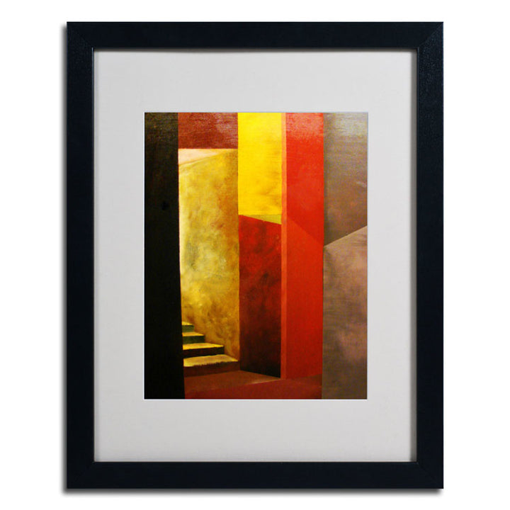 Michelle Calkins Mystery Stairwell Black Wooden Framed Art 18 x 22 Inches Image 2