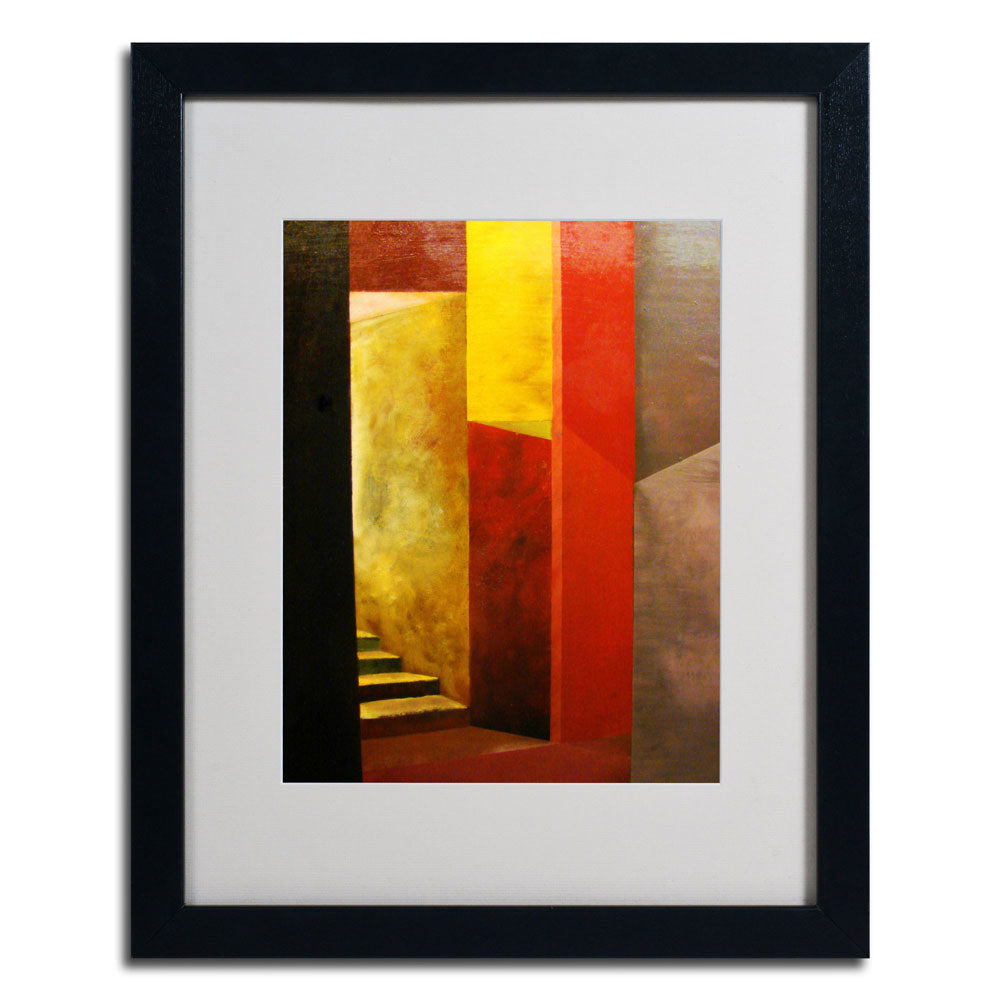 Michelle Calkins Mystery Stairwell Black Wooden Framed Art 18 x 22 Inches Image 3