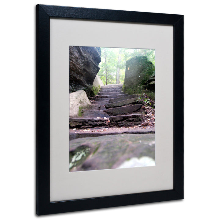 Monica Fleet Endless Stairway Black Wooden Framed Art 18 x 22 Inches Image 1