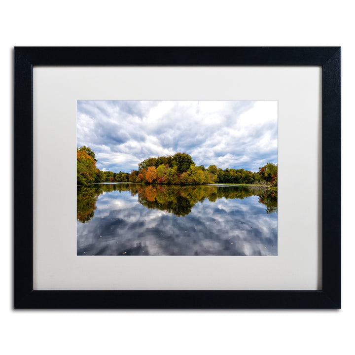 PIPA Fine Art Autumn Reflections Black Wooden Framed Art 18 x 22 Inches Image 1