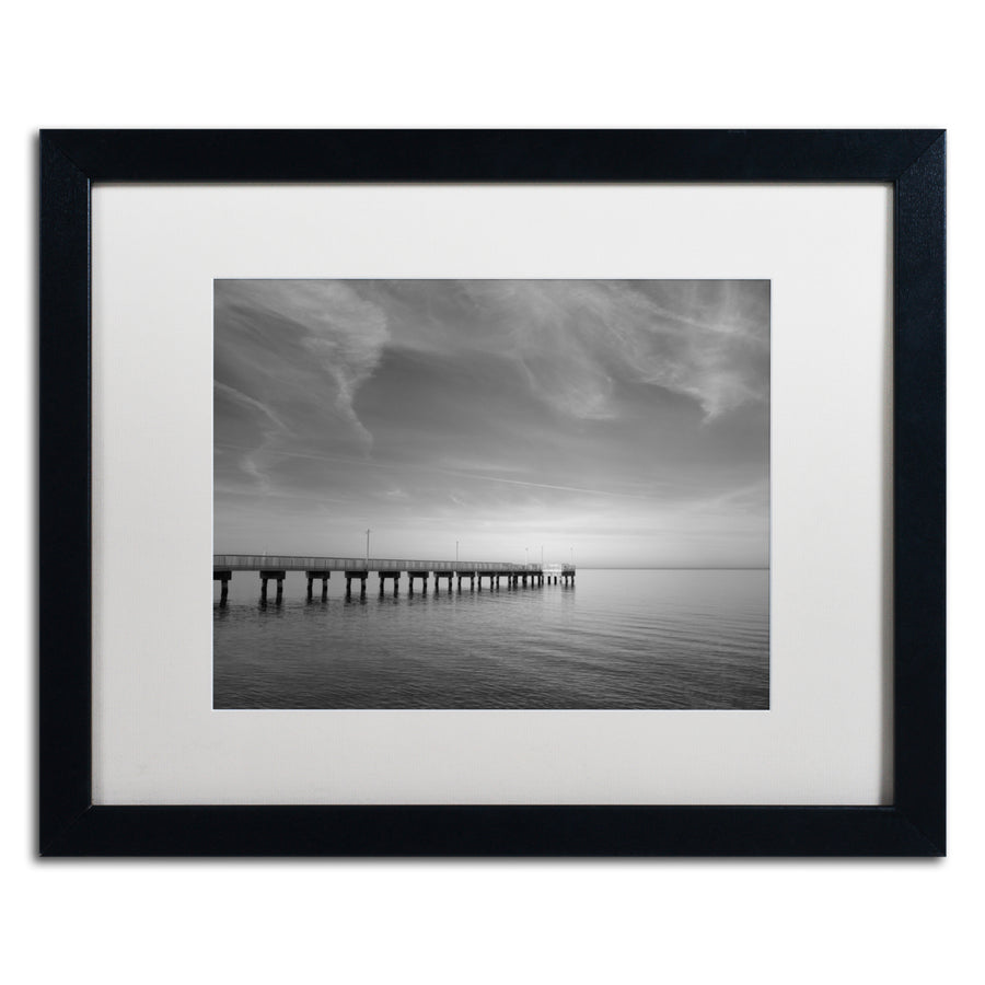 PIPA Fine Art End of the Pier Black Wooden Framed Art 18 x 22 Inches Image 1