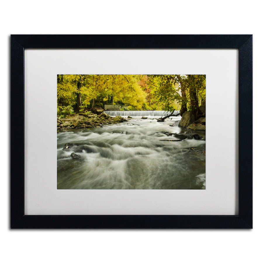 PIPA Fine Art Hoopes Falls in the Autumn Black Wooden Framed Art 18 x 22 Inches Image 1