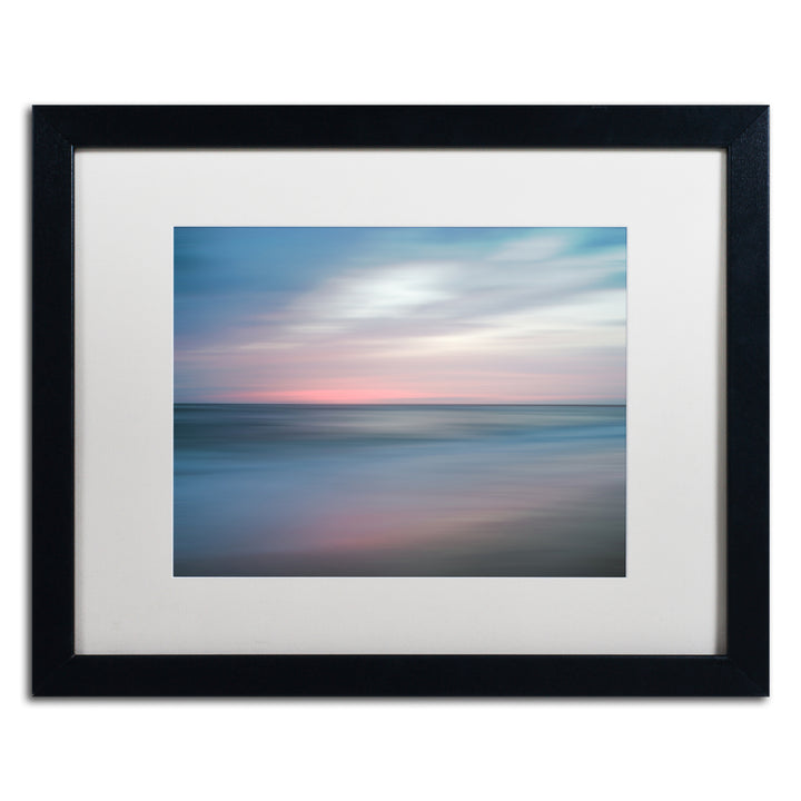 PIPA Fine Art The Colors of Evening on the Beach Black Wooden Framed Art 18 x 22 Inches Image 1