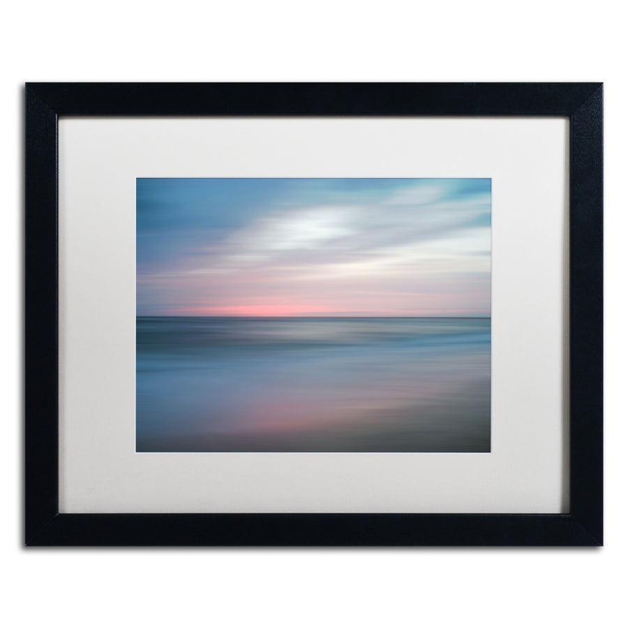 PIPA Fine Art The Colors of Evening on the Beach Black Wooden Framed Art 18 x 22 Inches Image 1
