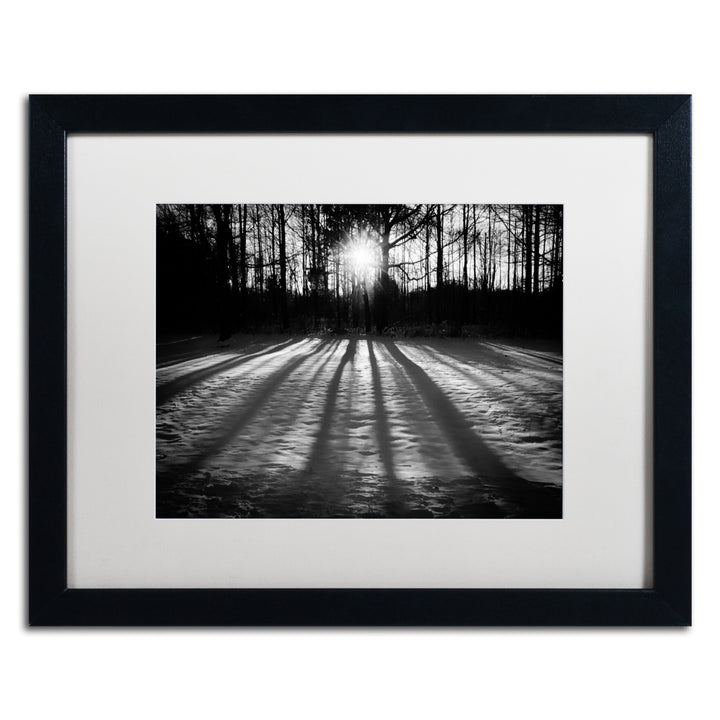 PIPA Fine Art Winter Shadows Black Wooden Framed Art 18 x 22 Inches Image 1