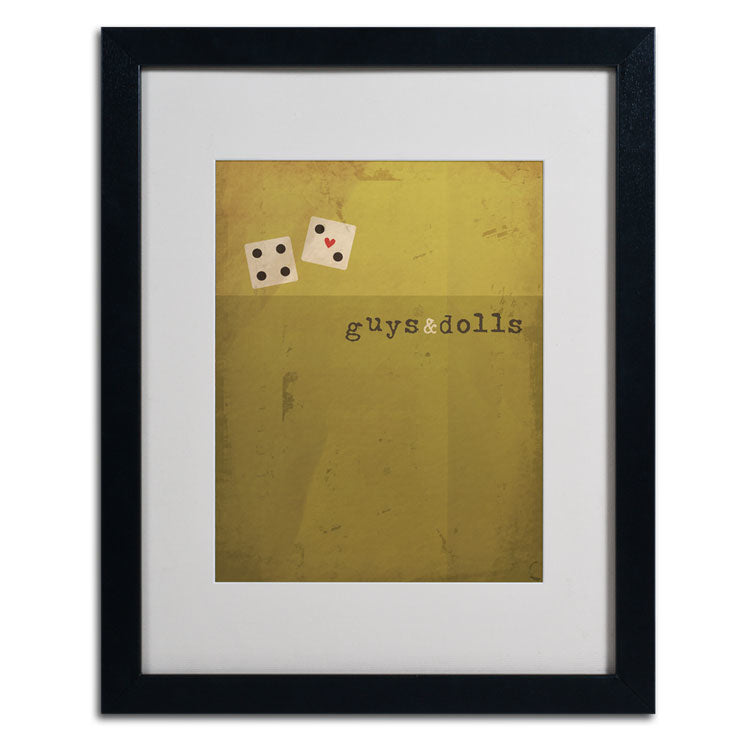 Megan Romo Guys and Dolls Black Wooden Framed Art 18 x 22 Inches Image 2