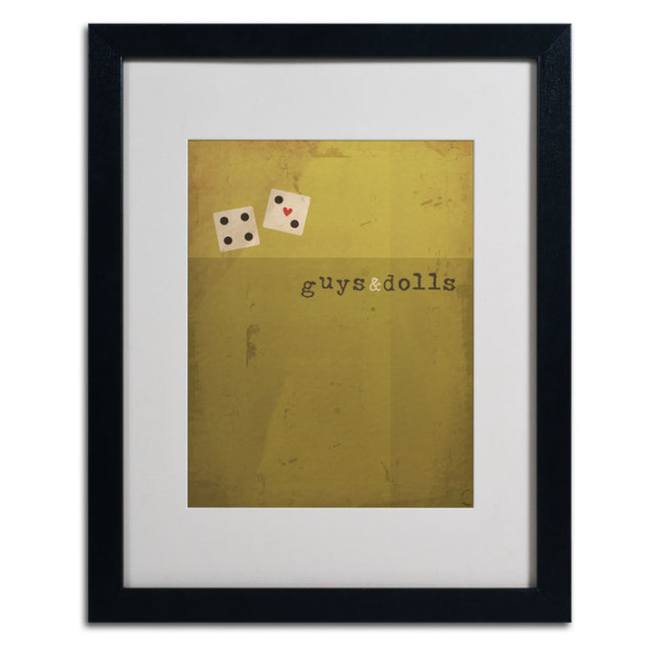 Megan Romo Guys and Dolls Black Wooden Framed Art 18 x 22 Inches Image 2
