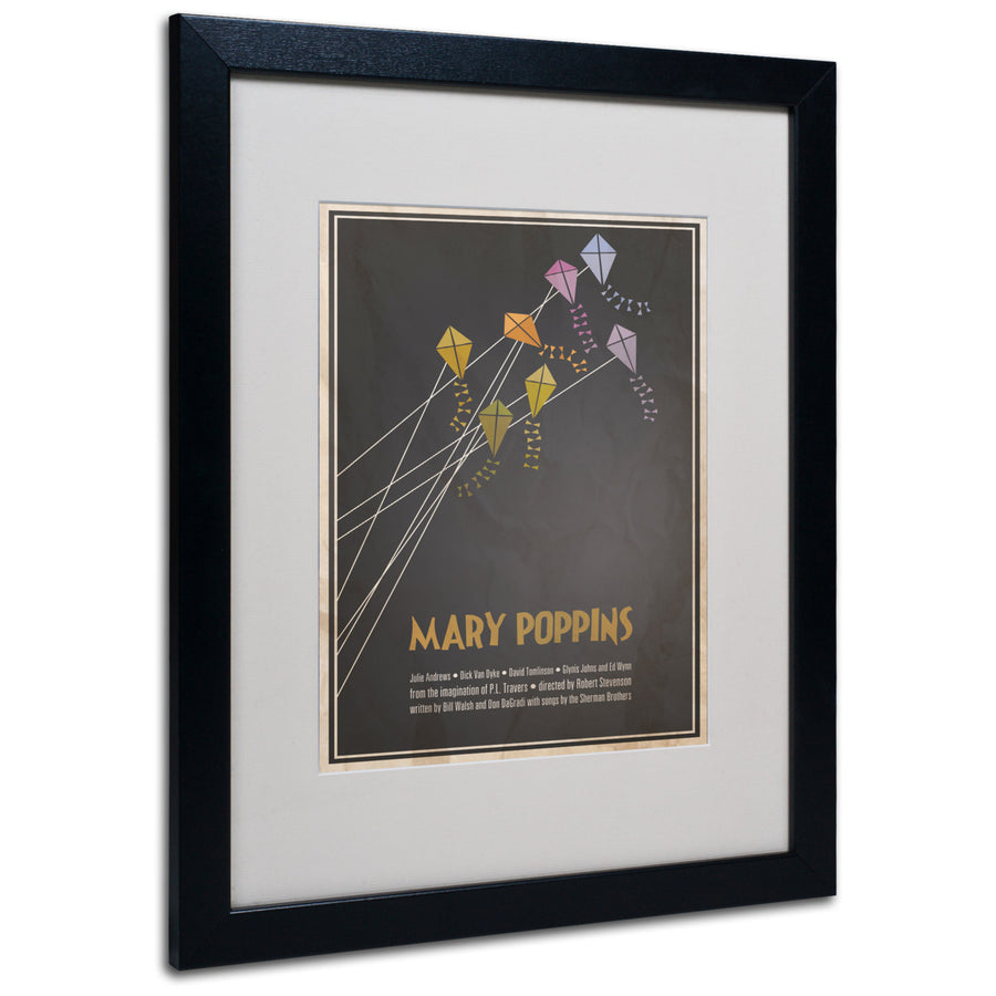 Megan Romo Mary Poppins Black Wooden Framed Art 18 x 22 Inches Image 1