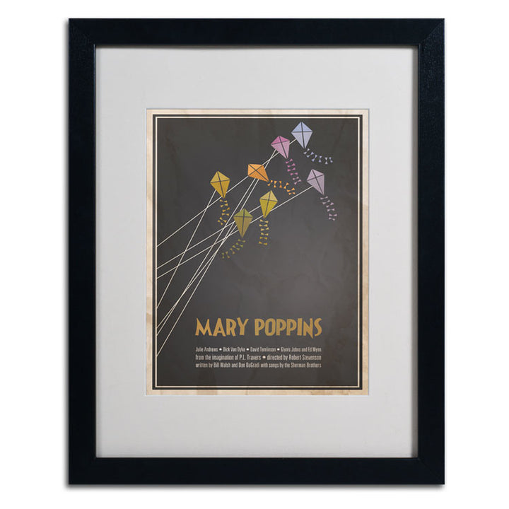 Megan Romo Mary Poppins Black Wooden Framed Art 18 x 22 Inches Image 2